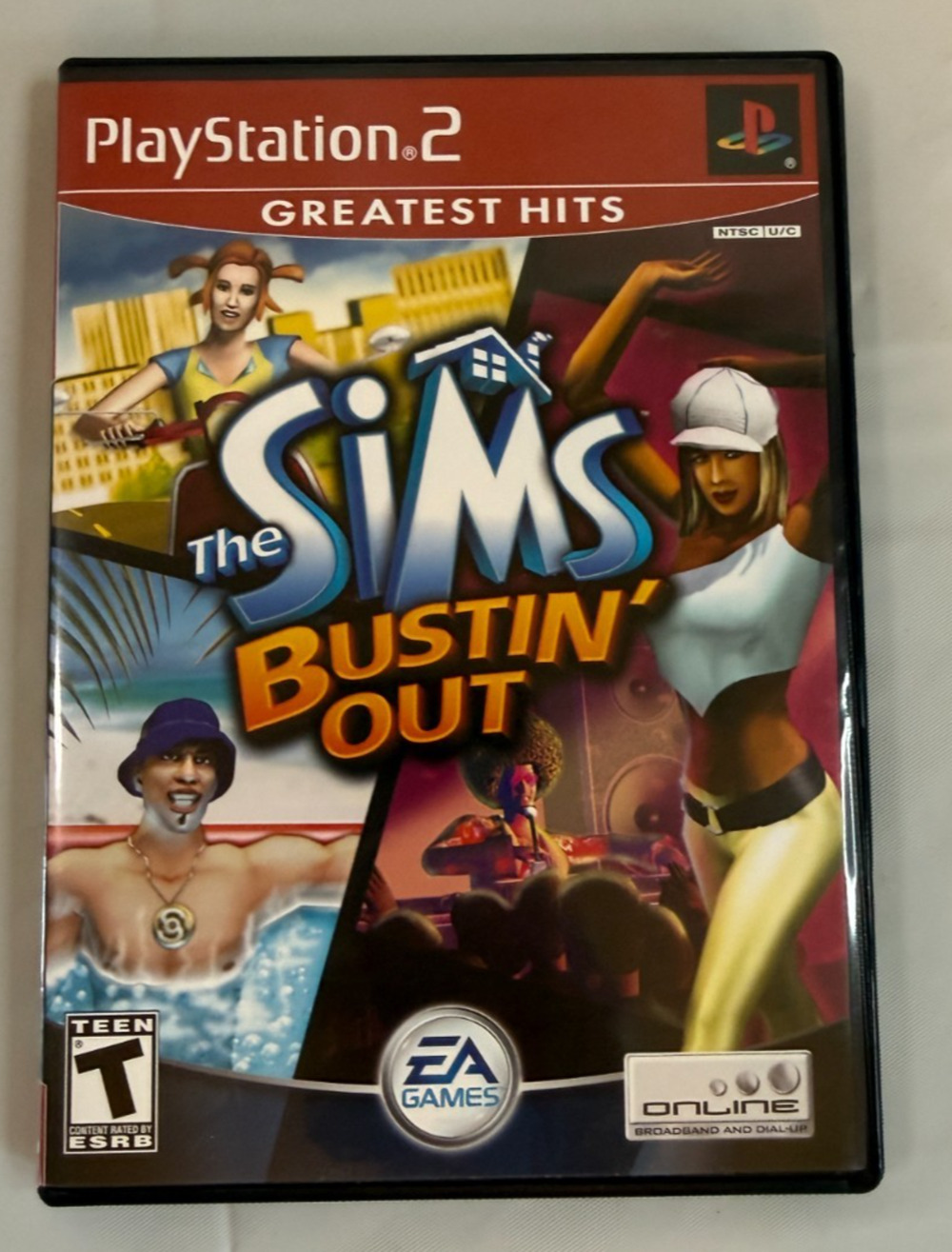 The Sims Bustin' Out Greatest Hits Sony PlayStation 2 PS2 Complete CIB